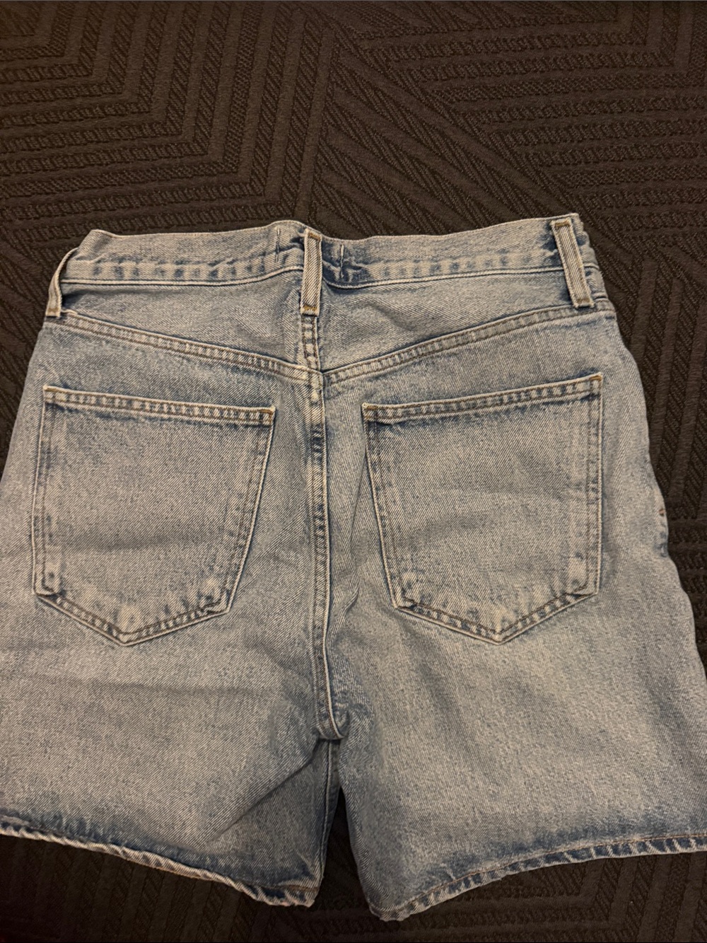 Agolde Light Blue High-Rise Bermuda Jean Shorts - Picture 7 of 7